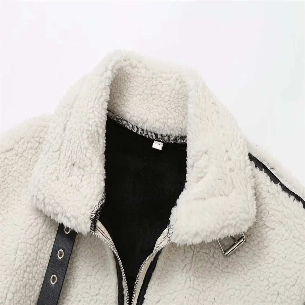 Plush Contrast Warm Jacket