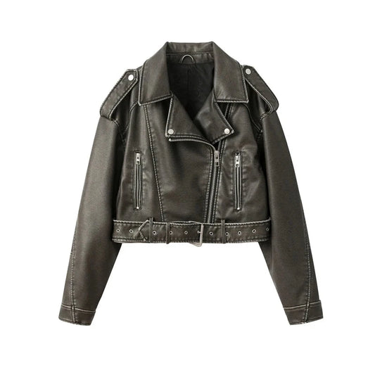 Vintage Leather Moto Jacket