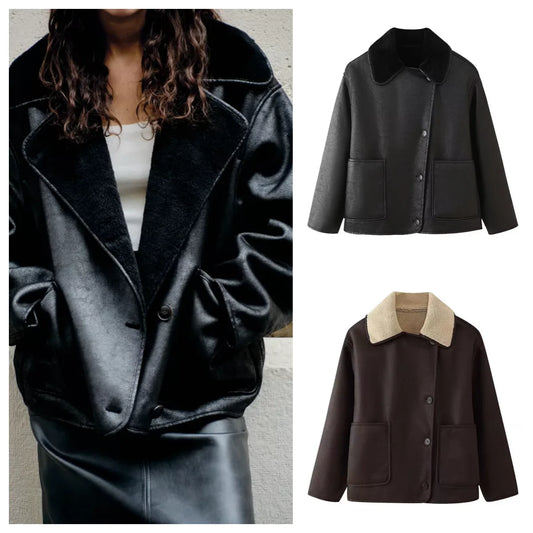 Luxury PU Fur Jacket