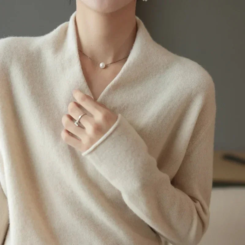 Luxury Wool V-Neck Sweater