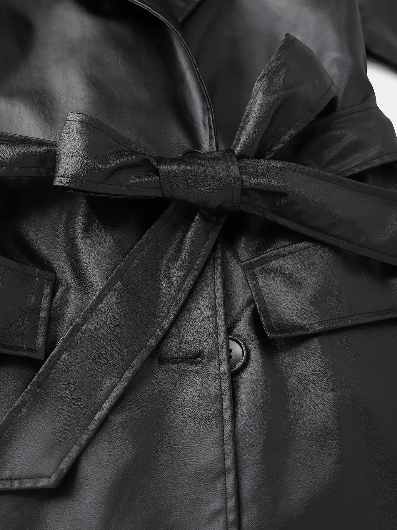 Leather Trench Coat Jacket