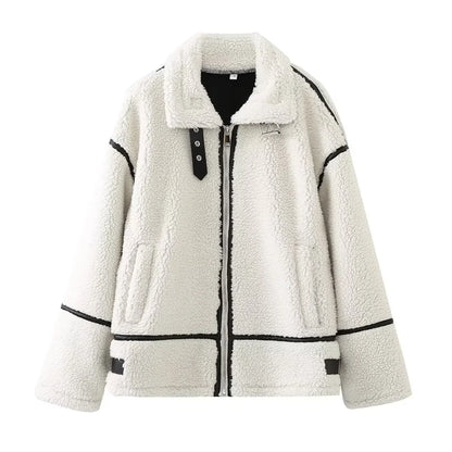 Plush Contrast Warm Jacket