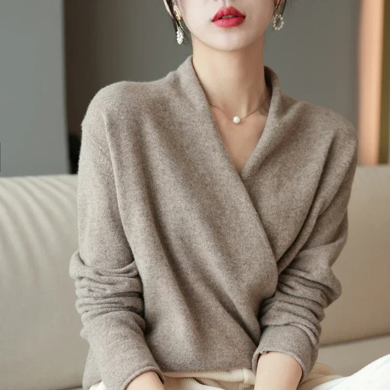 Luxury Wool V-Neck Sweater